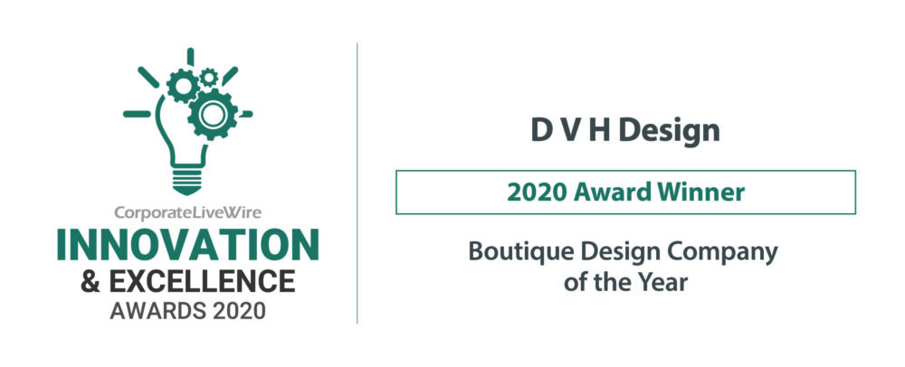 CorporateLiveWireAward for Boutique Design Company of the Year 2020.