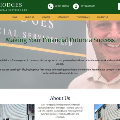 Hodges Financial Services Website