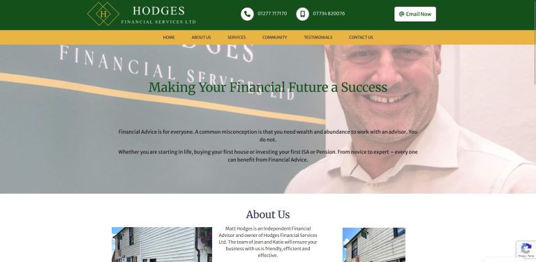 Hodges Financial Services Website