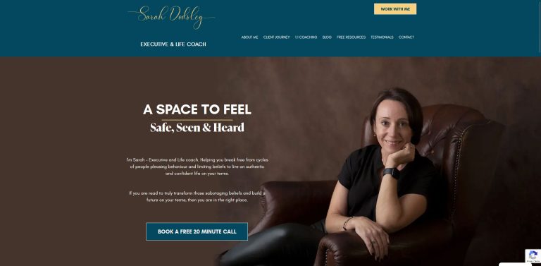 Sarah Dodsley - Executive & Life Coach Website