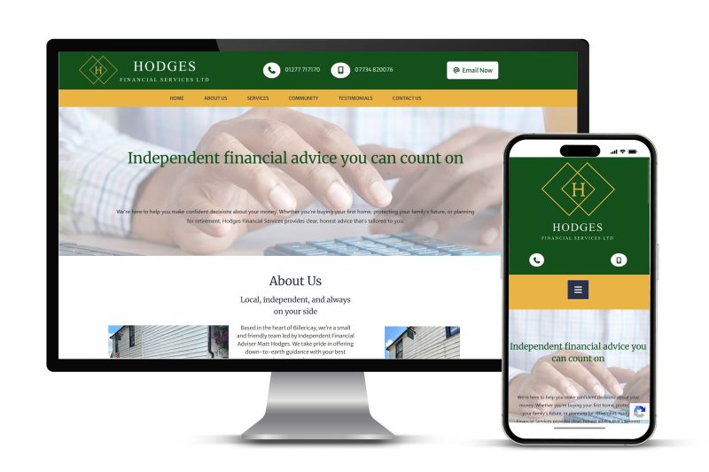 Hodges Financial Services Website